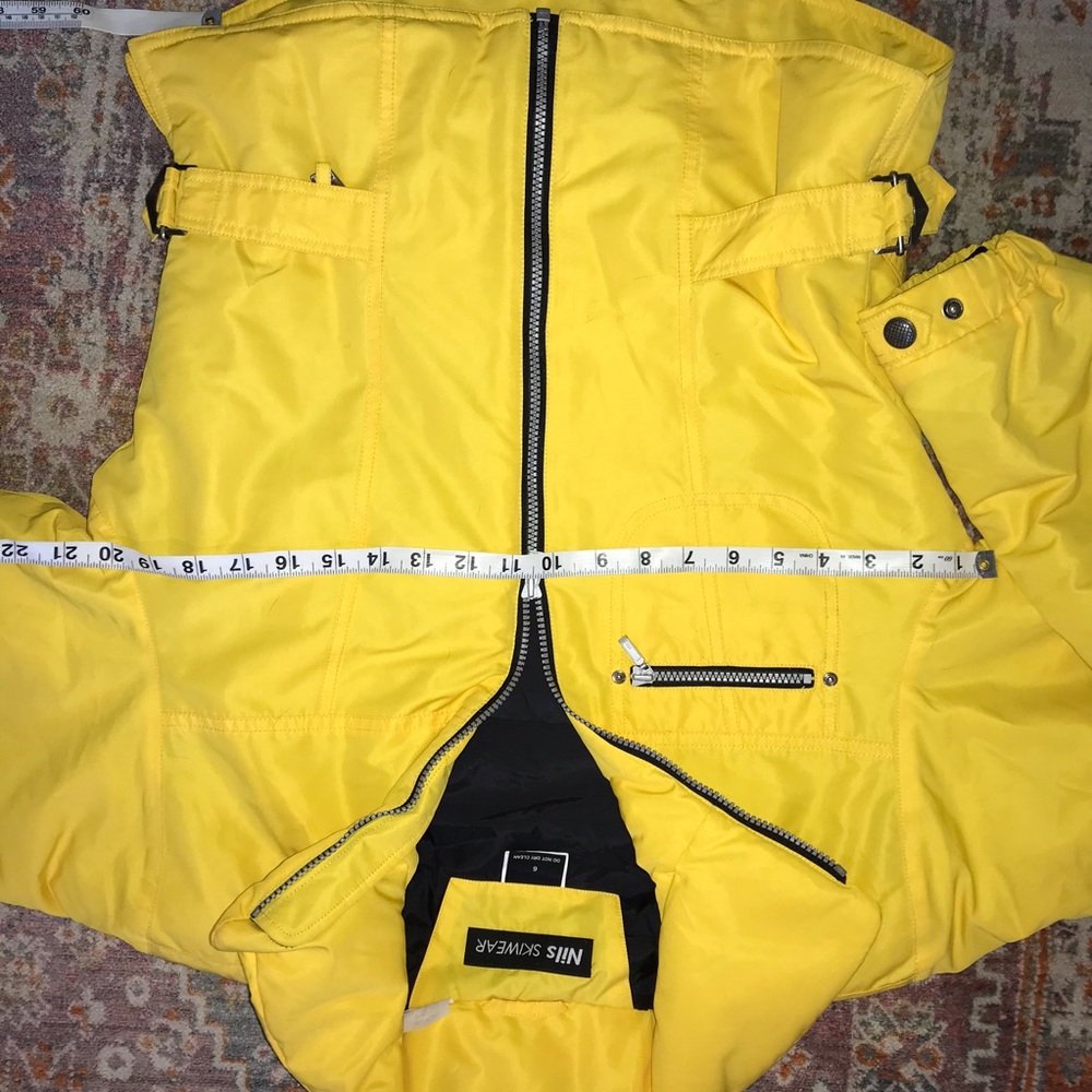 NILS Skiwear Bright Yellow Zipper Jacket Womens Size 6 - Picture 9 of 12